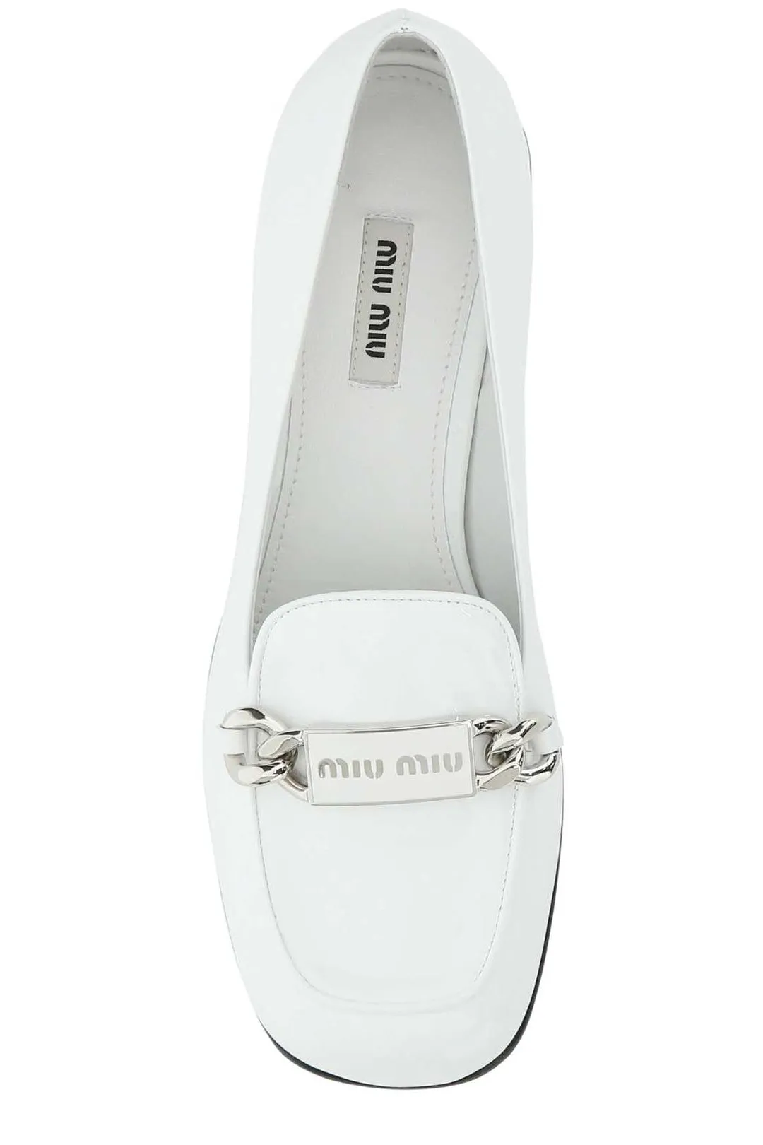 Miu Miu Logo Plaque Slip-On Loafers