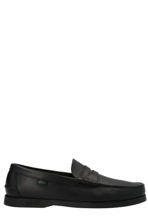 Paraboot Logo Label Round Toe Loafers