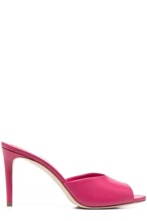 Paris Texas Pointed-Toe Heeled Slides