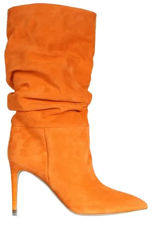 Paris Texas Ruched Pointed-Toe Boots