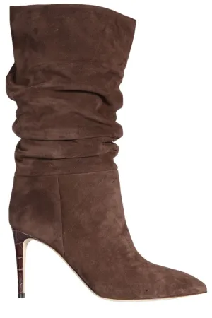 Paris Texas Ruched Pointed-Toe Boots