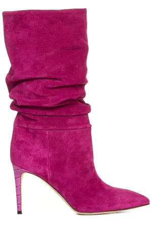 Paris Texas Ruched Pointed Toe Boots
