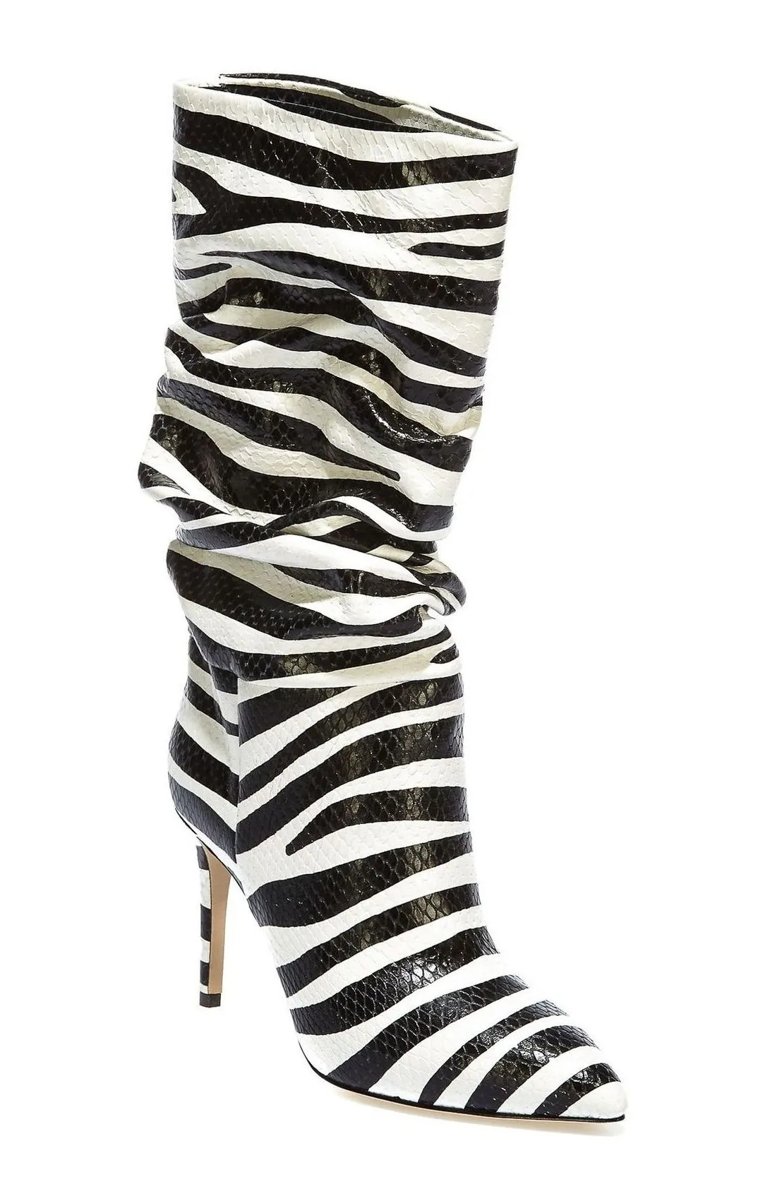 Paris Texas Zebra Printed Pointed Toe Boots