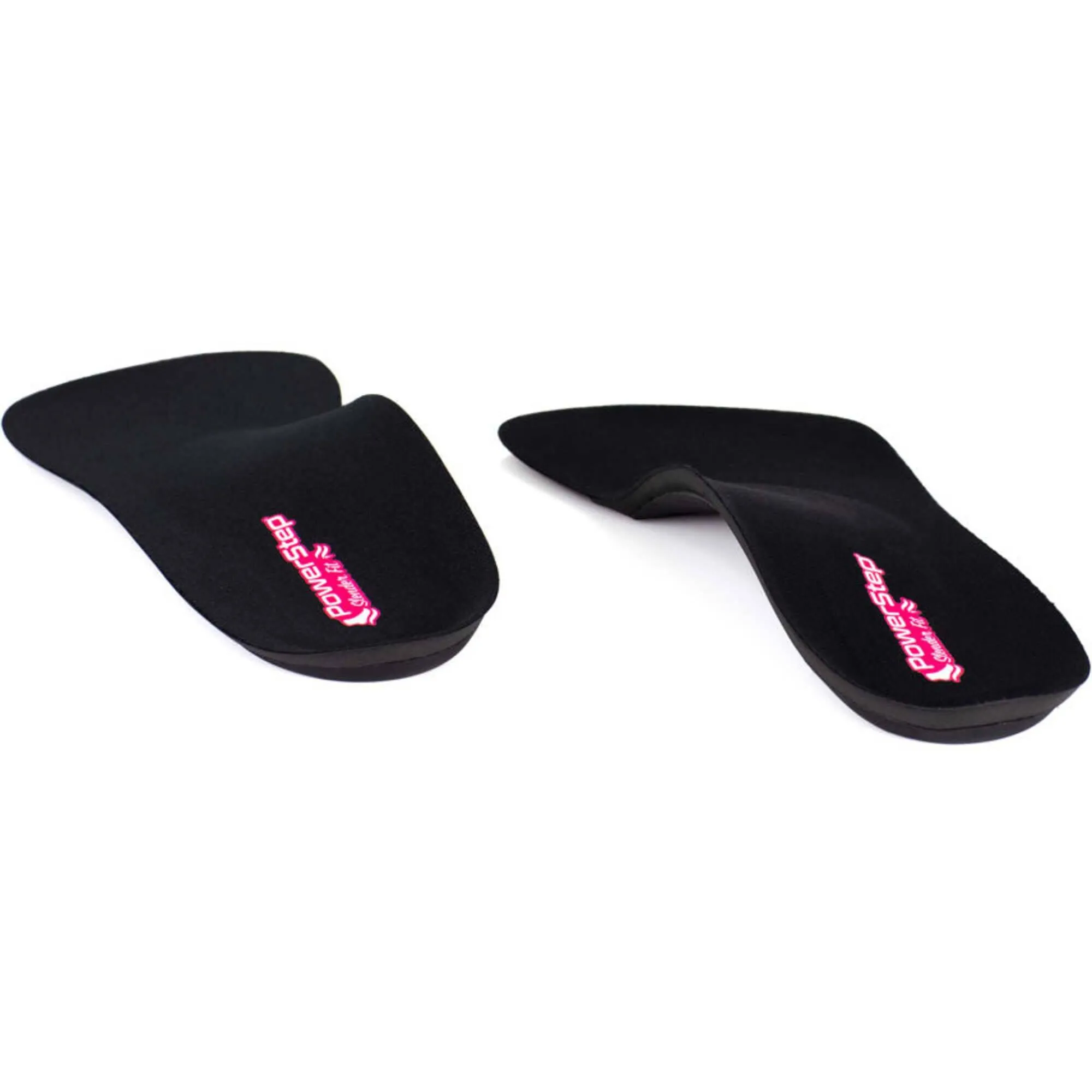 PowerStep Women's Insoles - SlenderFit 3/4 Arch Support Black Insole