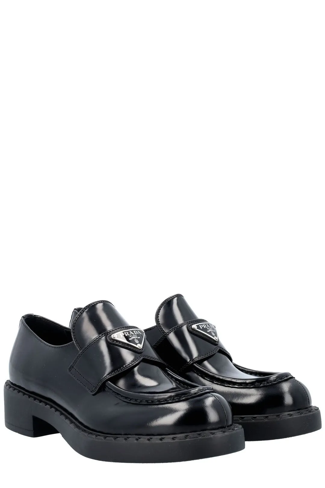 Prada Logo Plaque Loafers