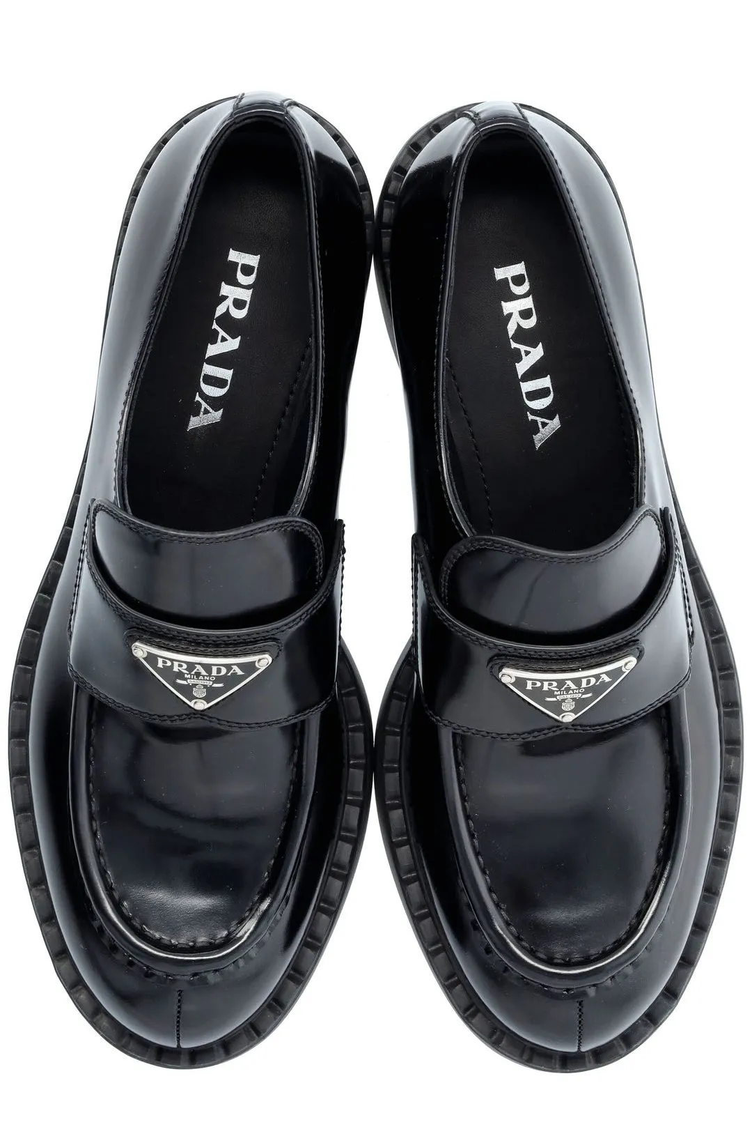 Prada Logo Plaque Loafers