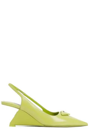 Prada Pointed Toe Slingback Pumps
