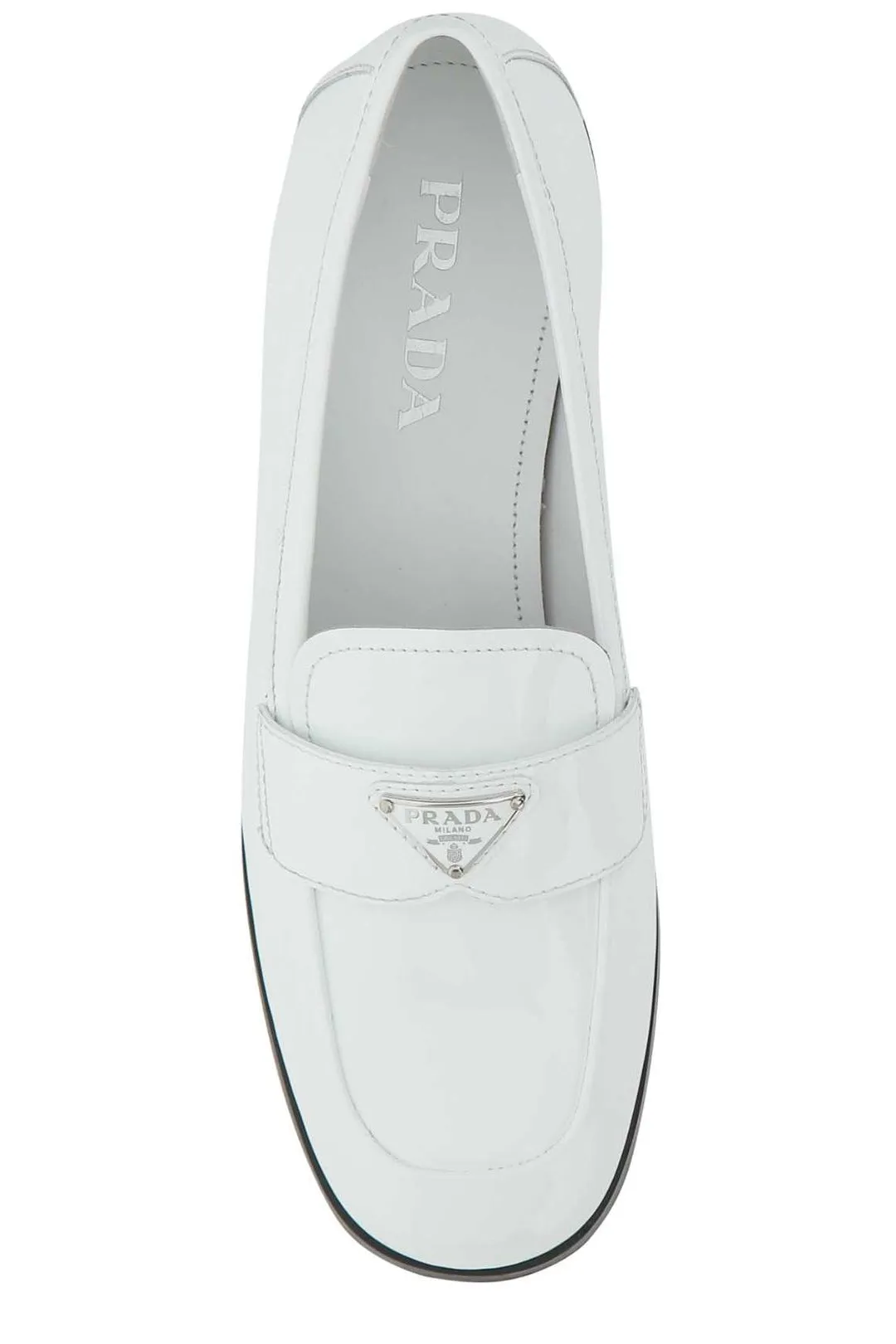 Prada Triangle Logo Slip-On Loafers