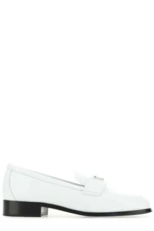 Prada Triangle Logo Slip-On Loafers