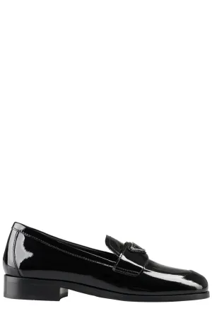 Prada Triangle Logo Slip-On Loafers