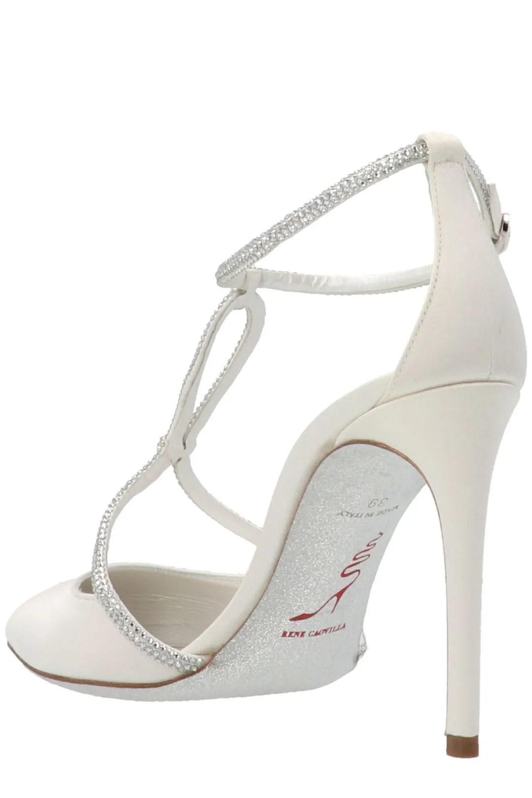 René Caovilla Pointed Toe Satin Pumps