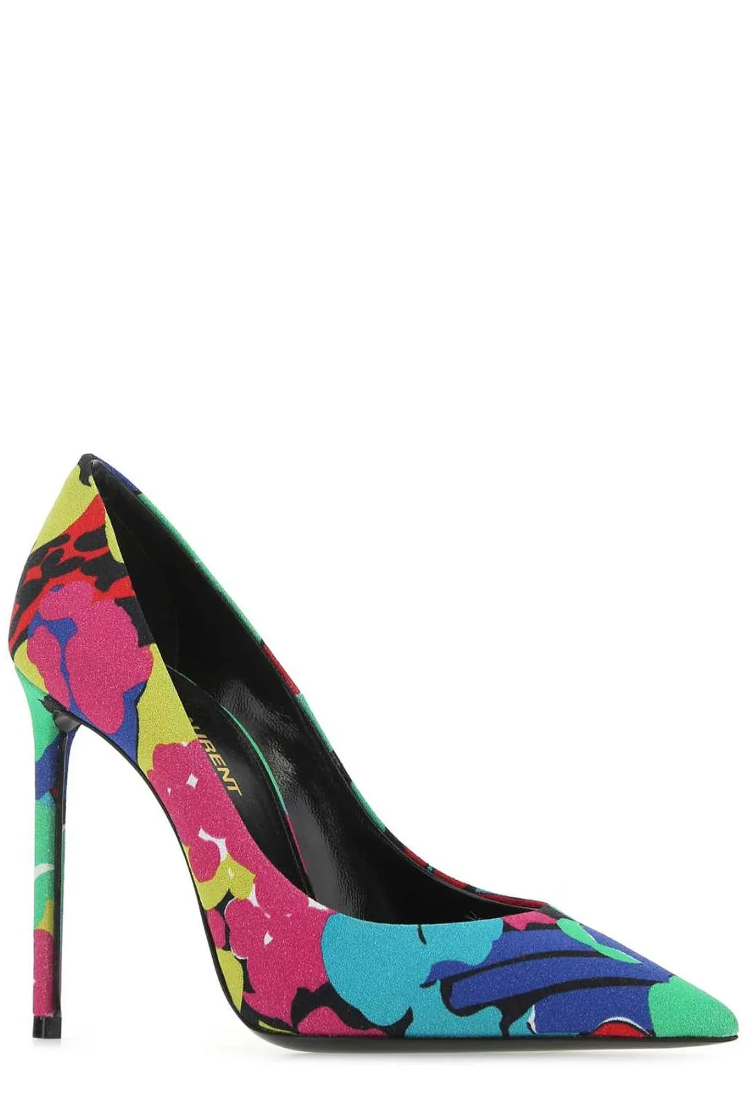 Saint Laurent Floral Printed Pointed Toe Pumps