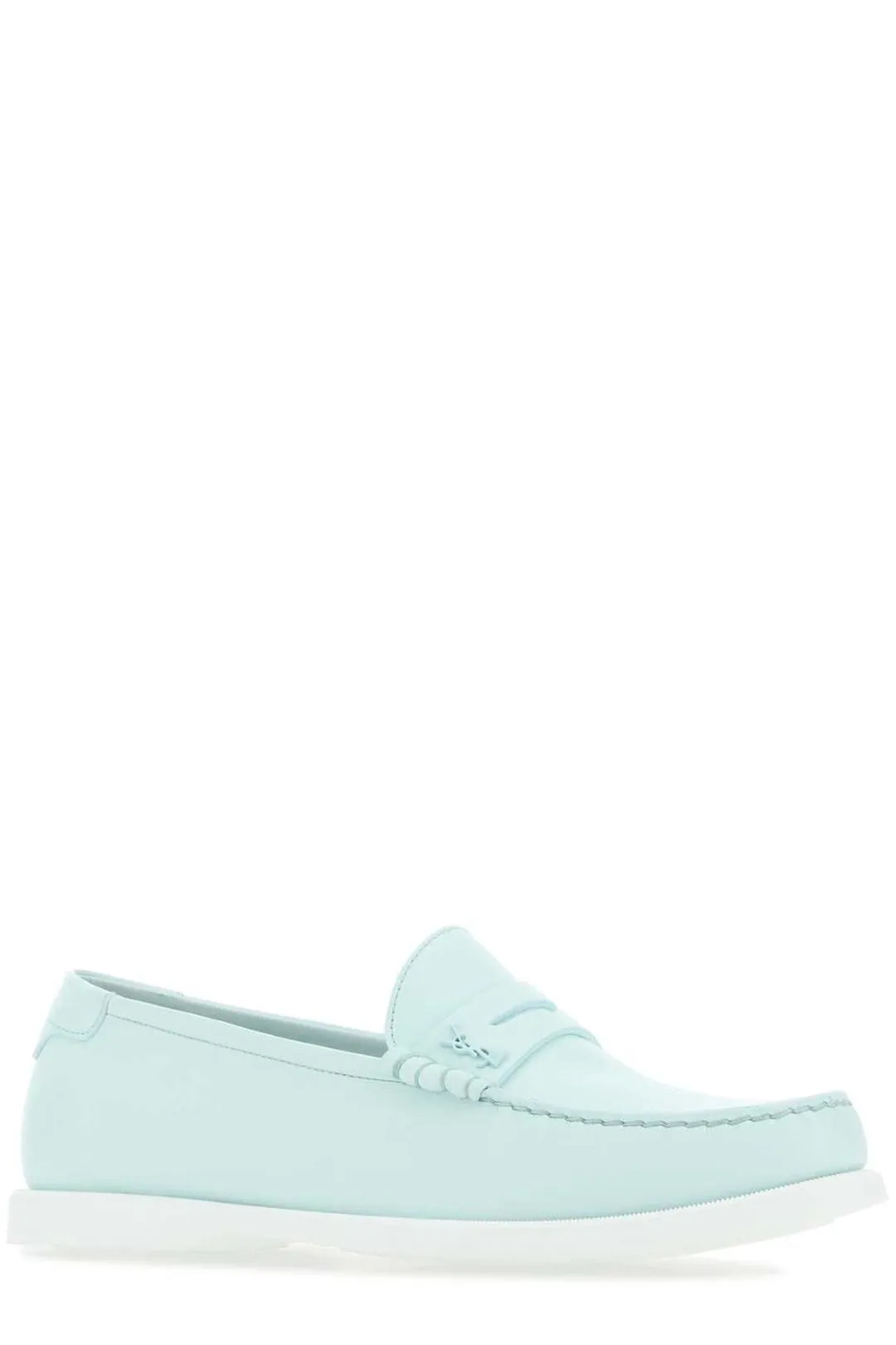 Saint Laurent Logo Plaque Slip-On Penny Loafers