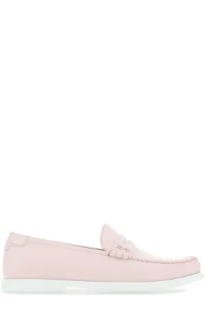 Saint Laurent Logo Plaque Slip-On Penny Loafers