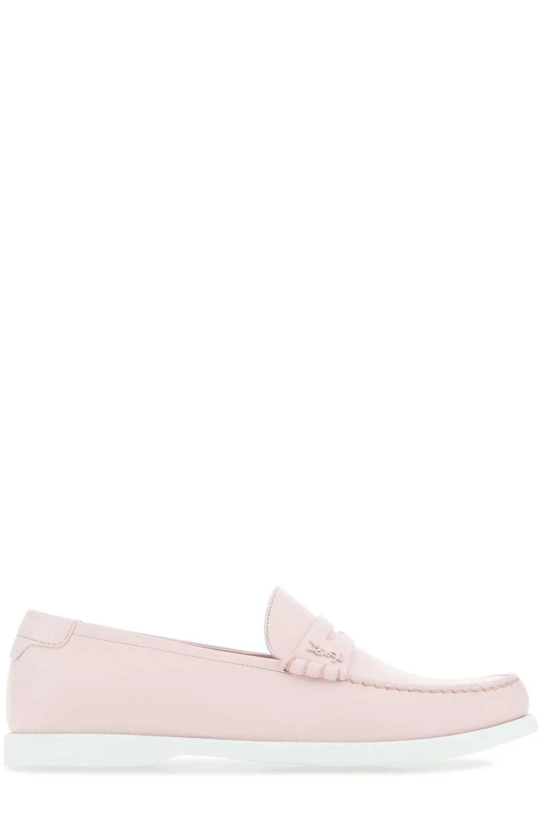 Saint Laurent Logo Plaque Slip-On Penny Loafers