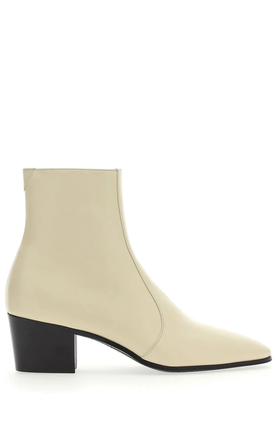 Saint Laurent Pointed Toe Block Heel Boots
