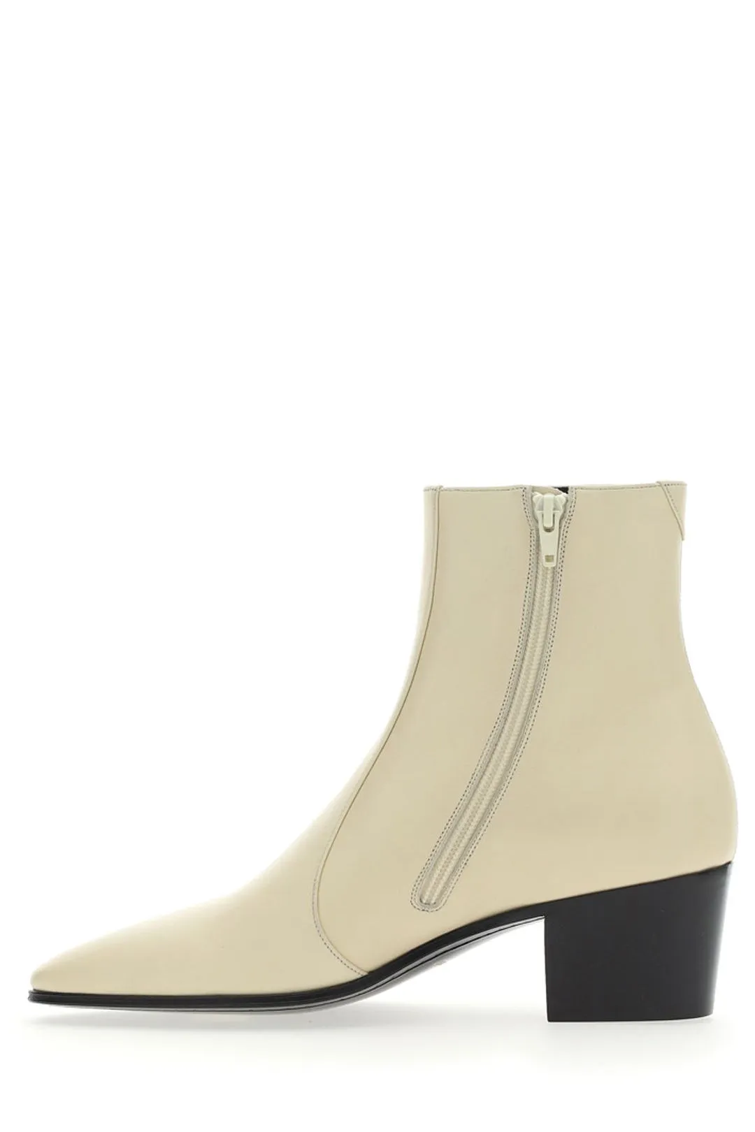 Saint Laurent Pointed Toe Block Heel Boots