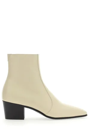 Saint Laurent Pointed Toe Block Heel Boots