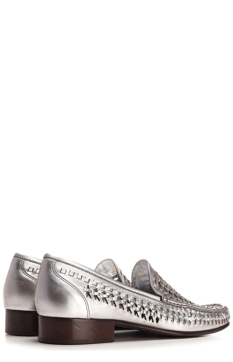 Saint Laurent Swann Braided Loafers