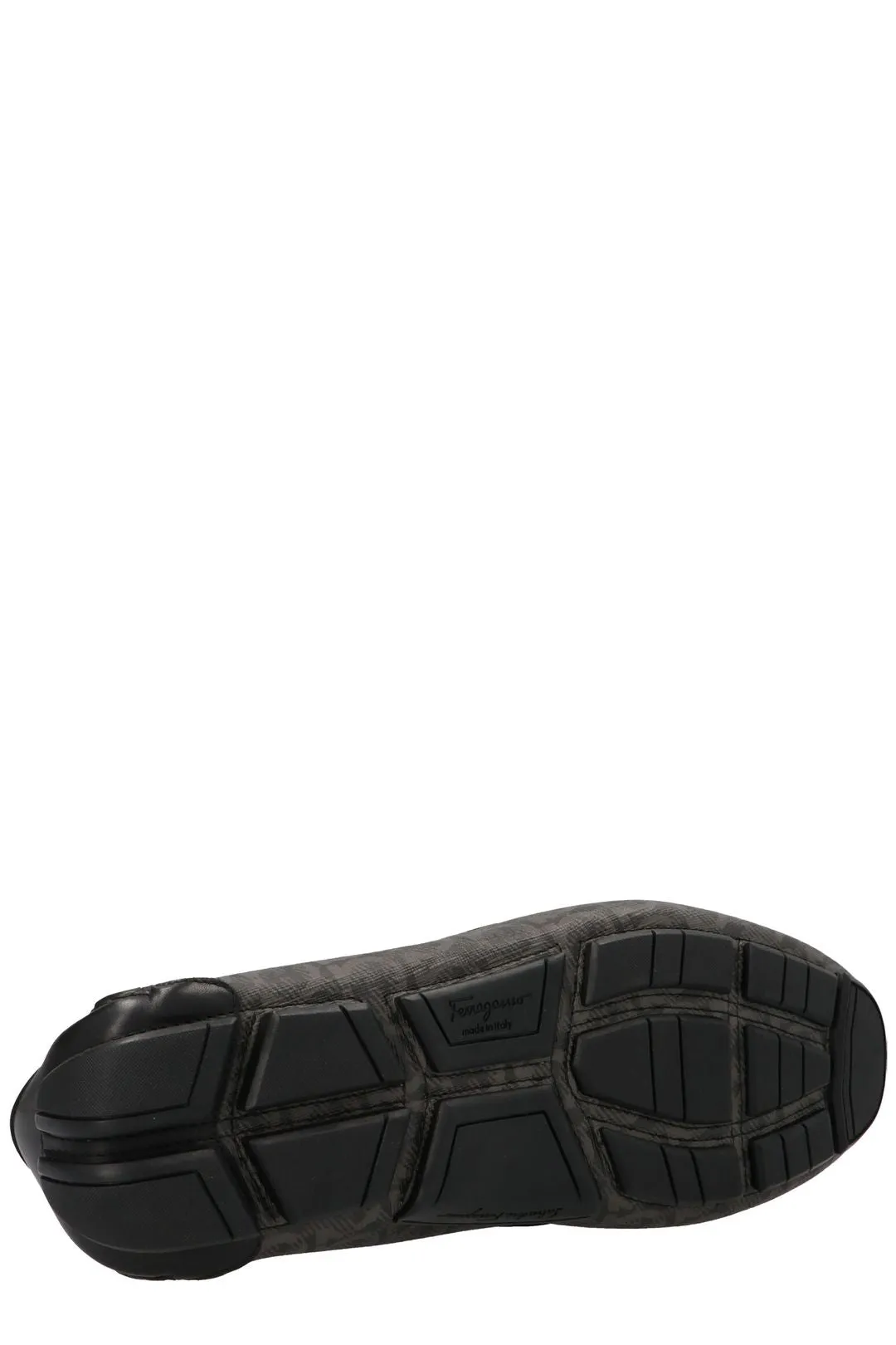 Salvatore Ferragamo Gancini Bit Detailed Monogram Print Loafers