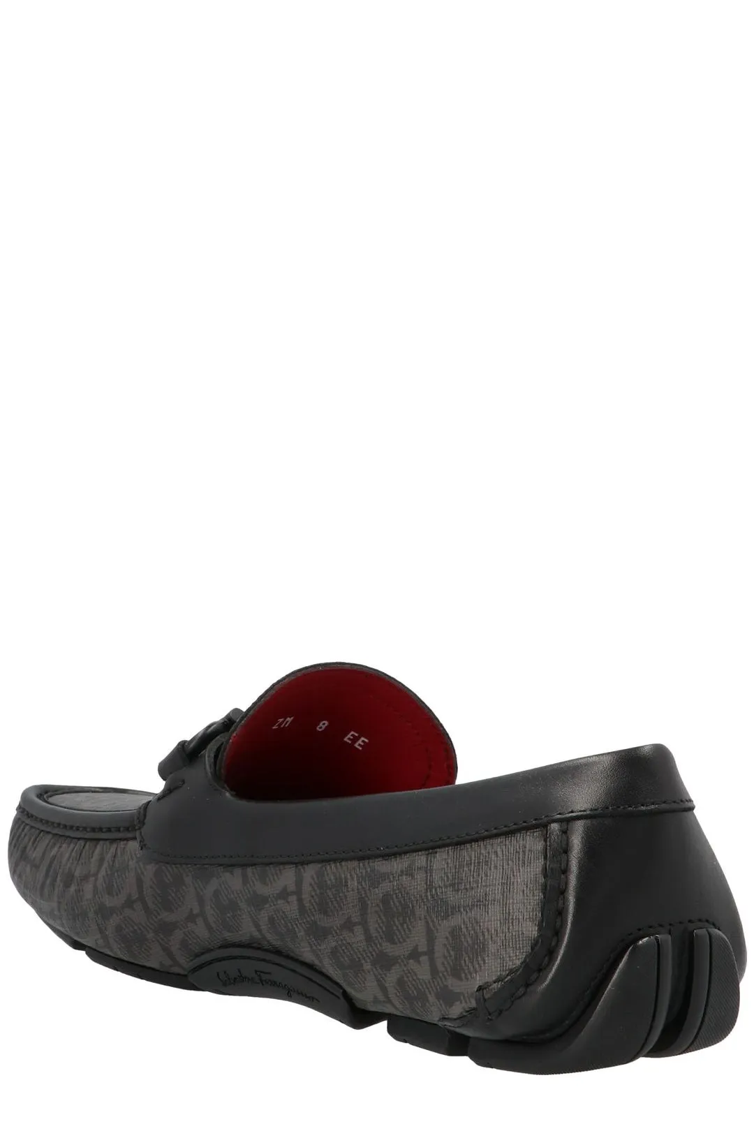 Salvatore Ferragamo Gancini Bit Detailed Monogram Print Loafers
