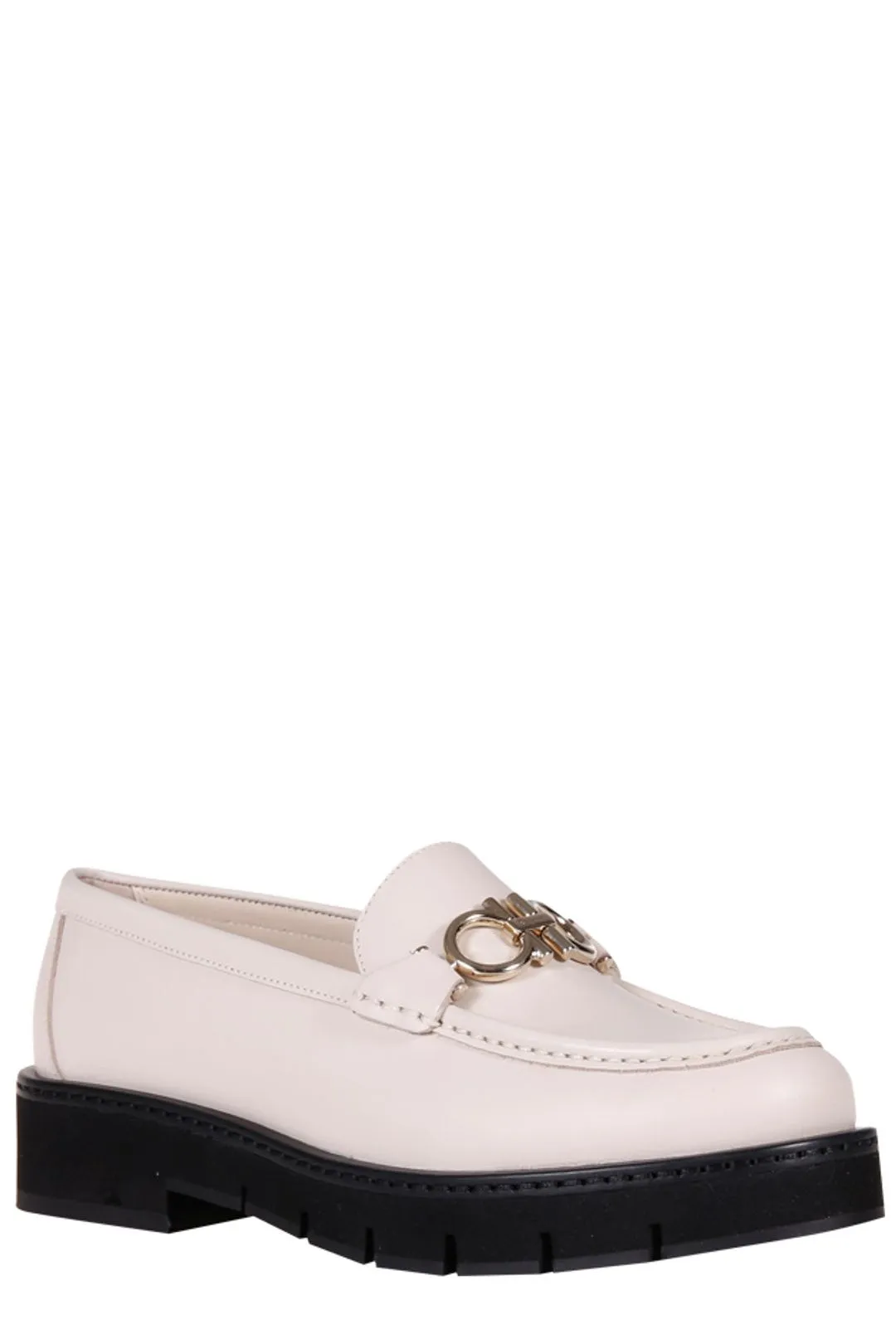 Salvatore Ferragamo Gancini Plaque Loafers