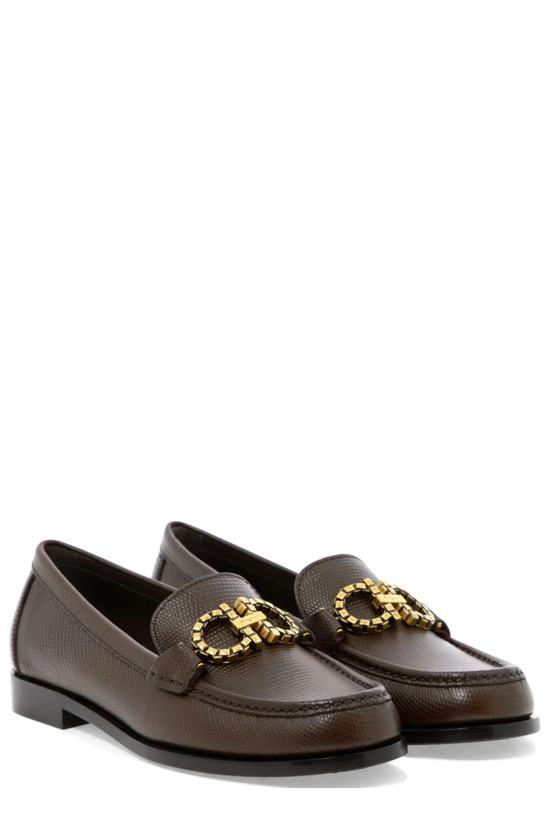 Salvatore Ferragamo Gancini Plaque Loafers
