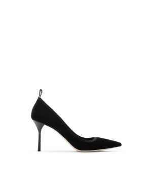 Suede Logo Pumps