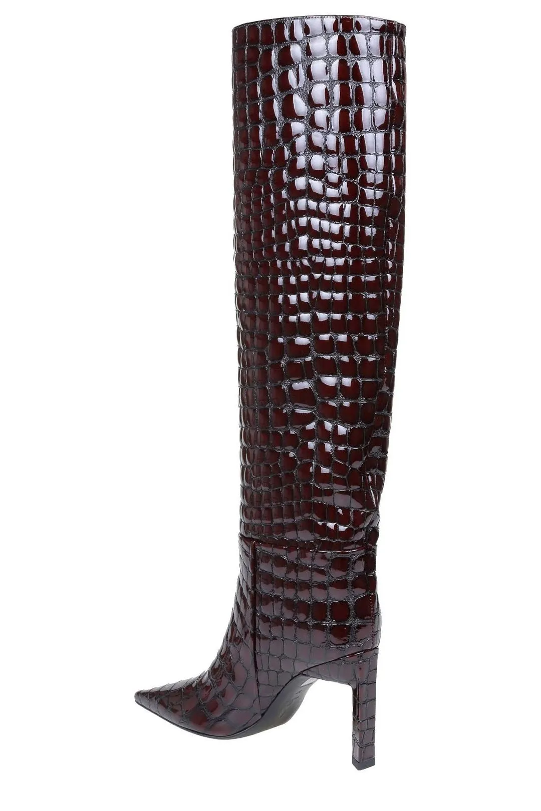 The Attico Embossed Pointed-Toe Boots