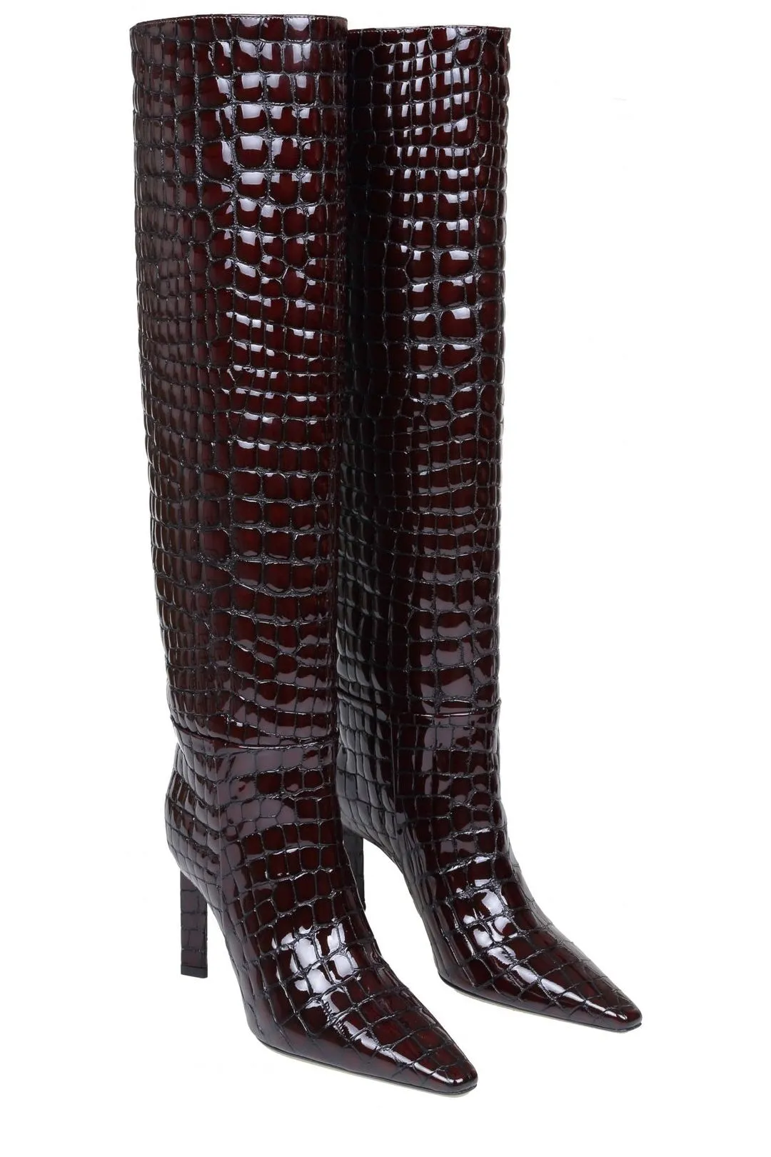 The Attico Embossed Pointed-Toe Boots