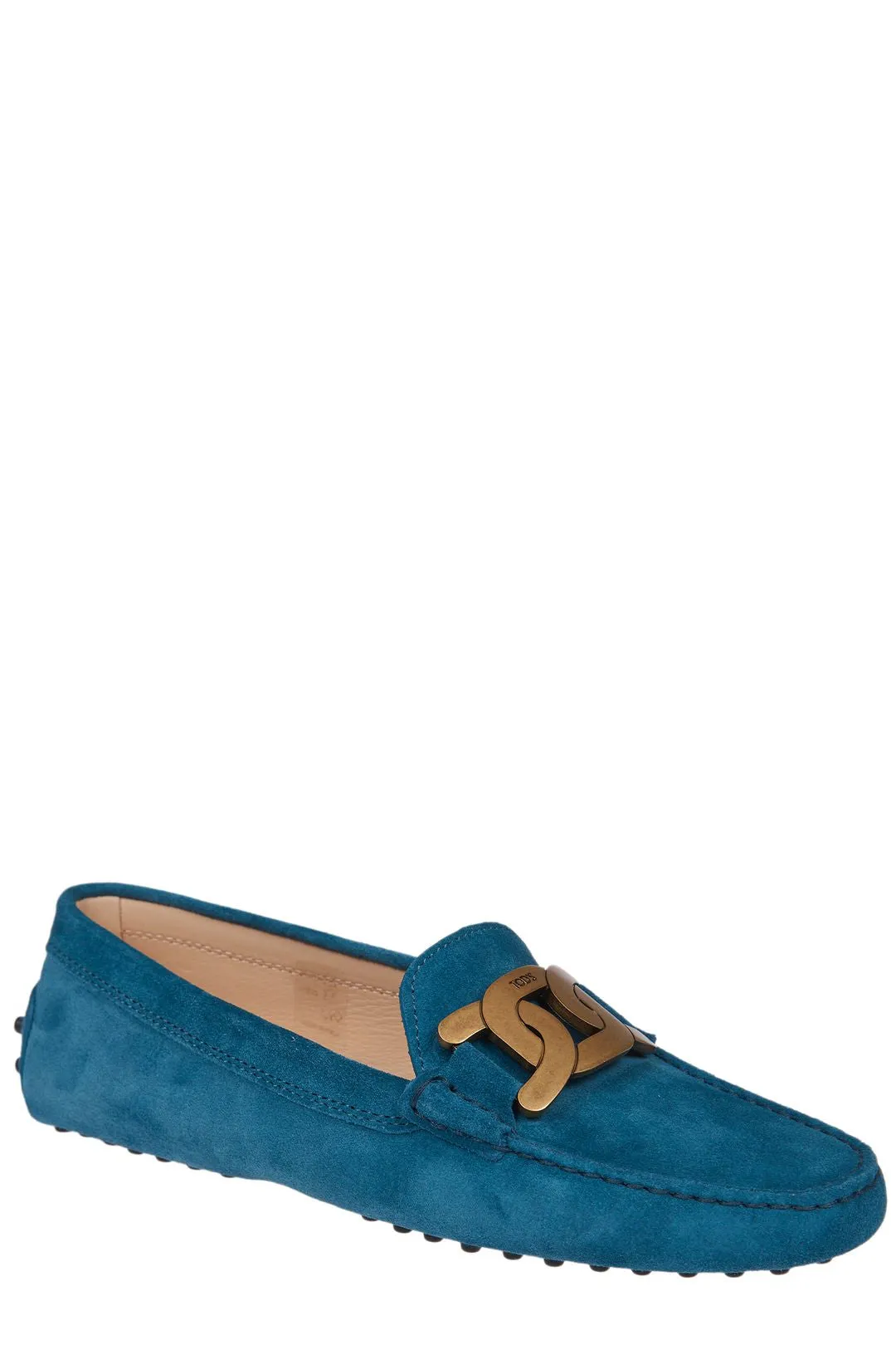 Tod's Kate Gommino Chainlink Plaque Loafers
