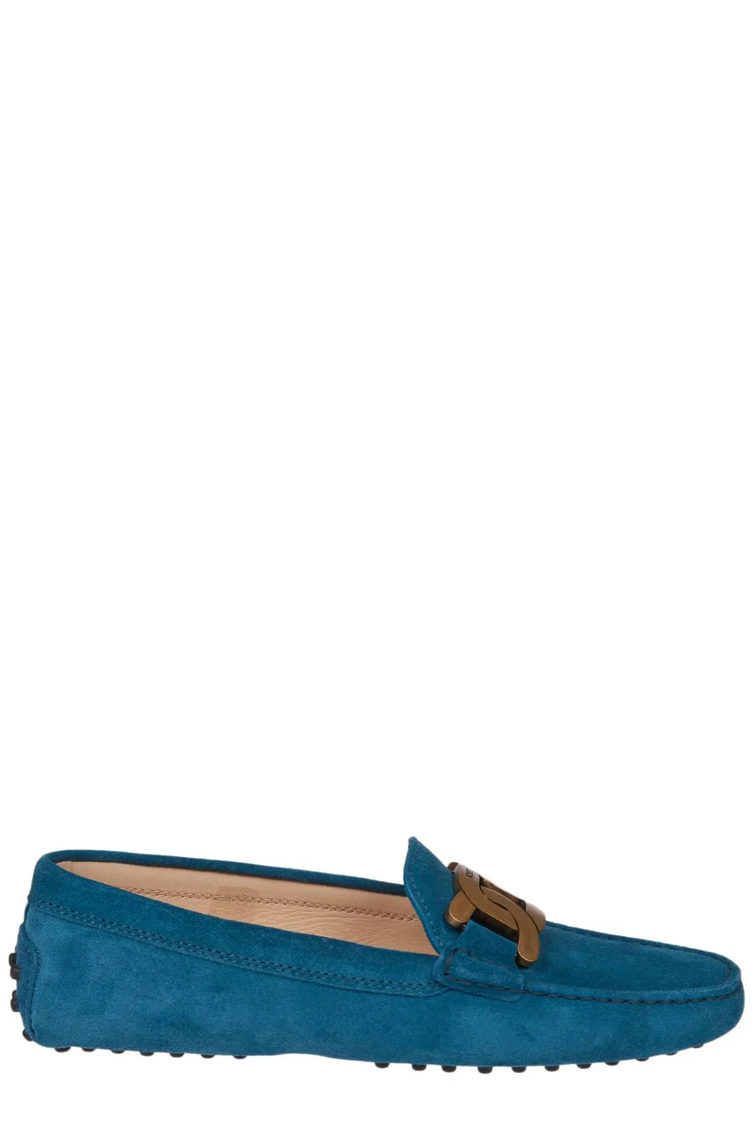 Tod's Kate Gommino Chainlink Plaque Loafers