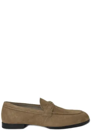 Tod's Round Toe Slip-On Loafers