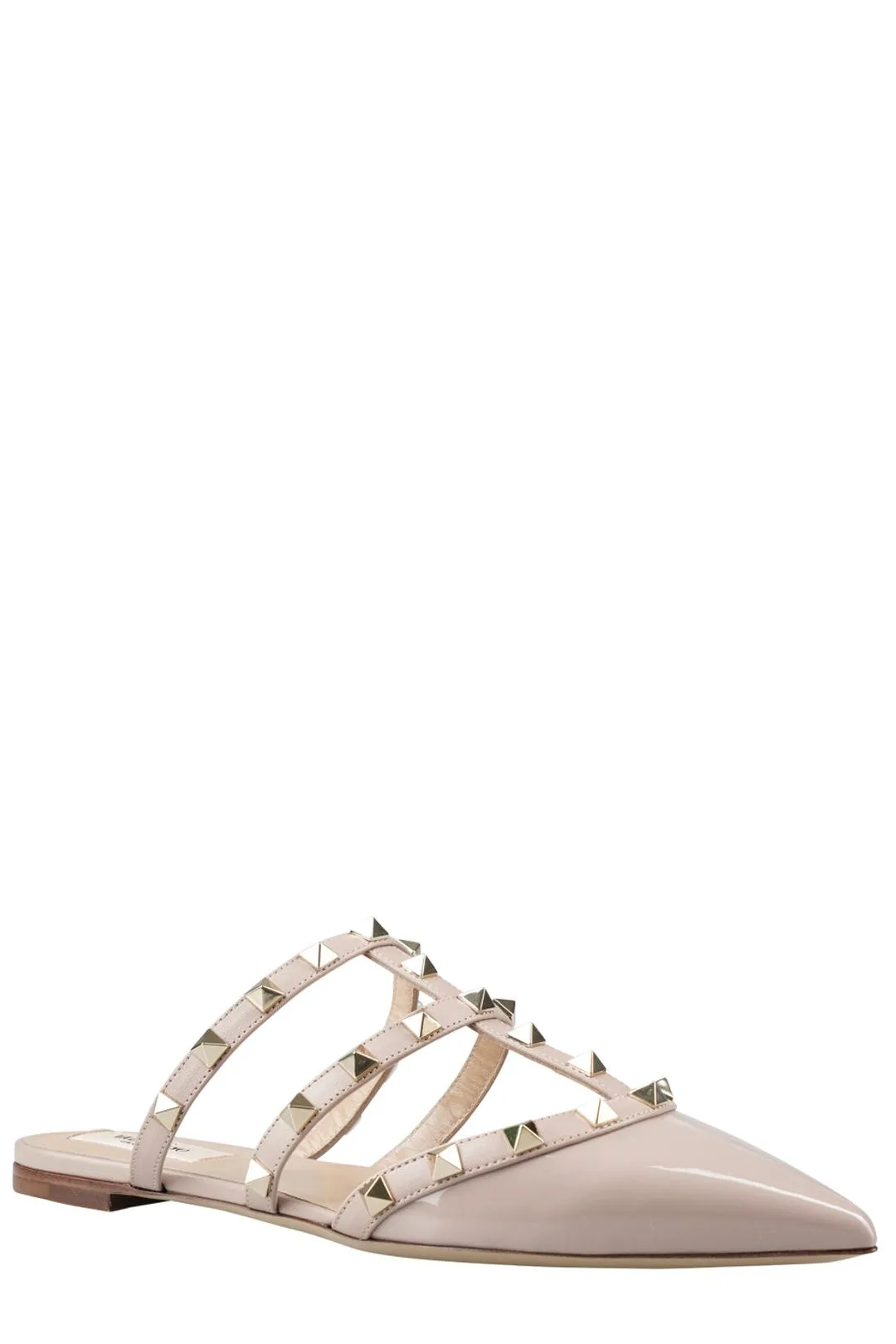 Valentino Garavani Rockstud Pointed Toe Flat Mules