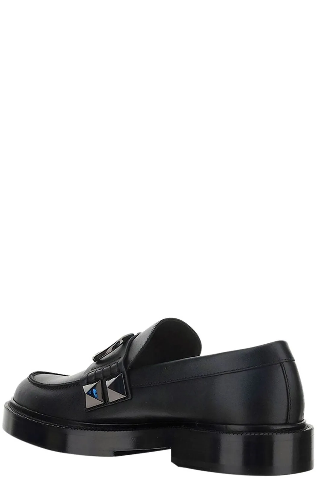 Valentino Garavani Rockstud VLogo Round Toe Loafers