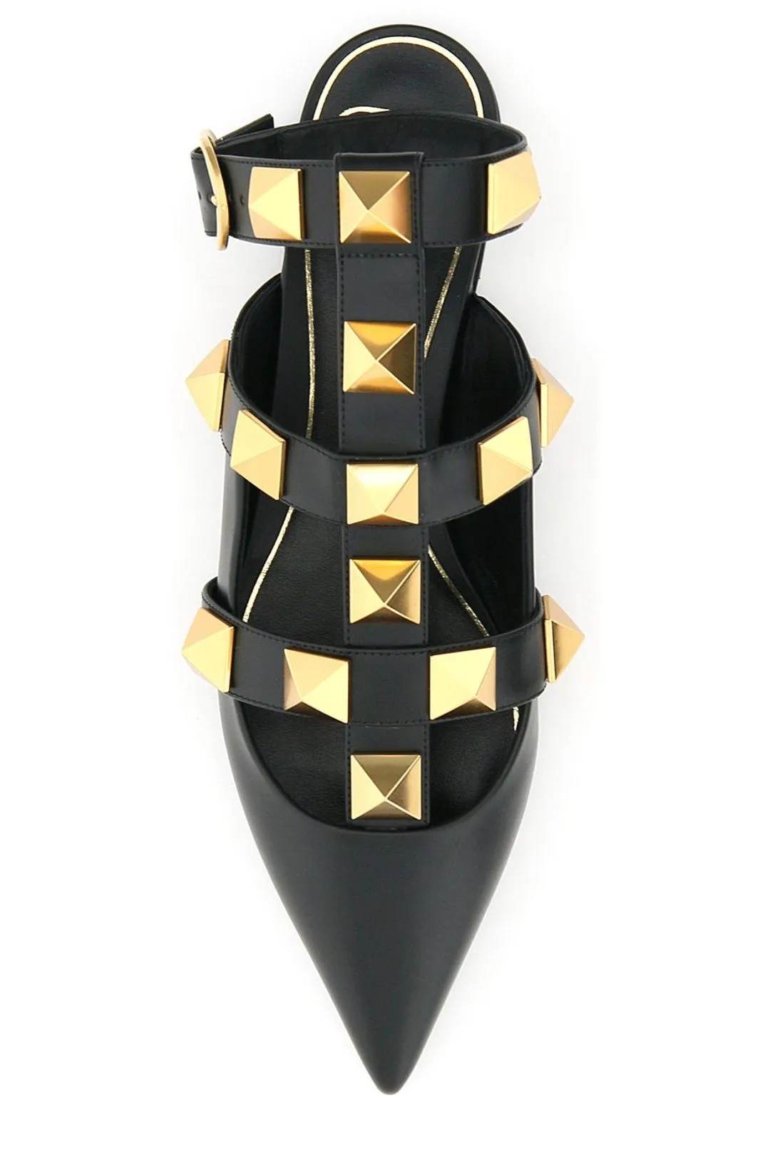 Valentino Garavani Roman Stud Pointed Toe Ballerina Shoes