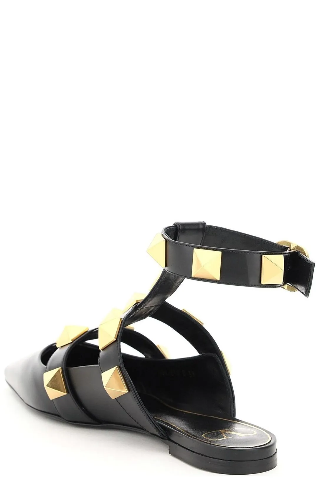 Valentino Garavani Roman Stud Pointed Toe Ballerina Shoes