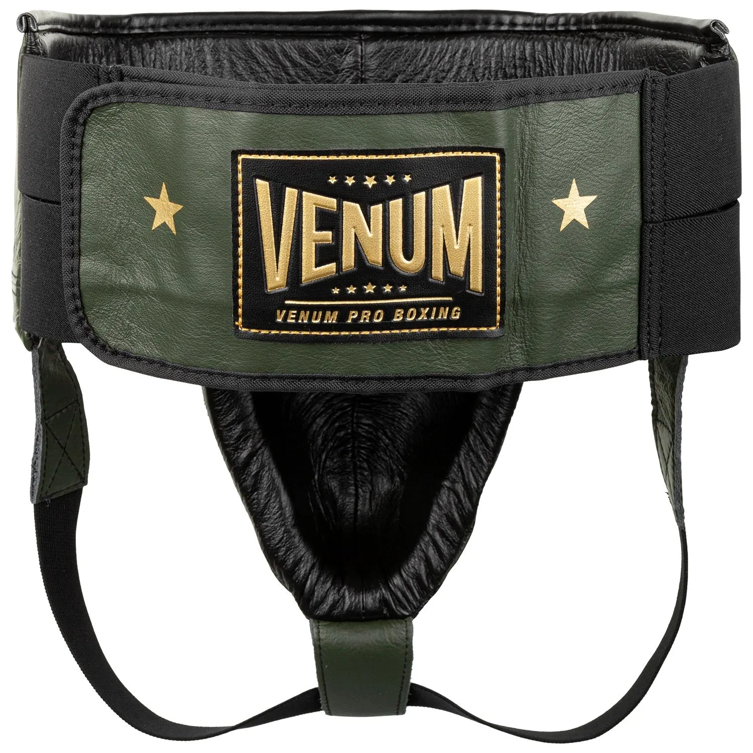 Venum Pro Boxing Protective Cup Linares Edition - Velcro - Khaki/Black/Gold