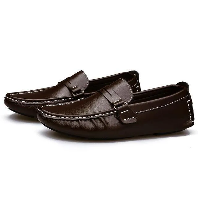West Louis™ Soft Bottom Leather Comfy Flats
